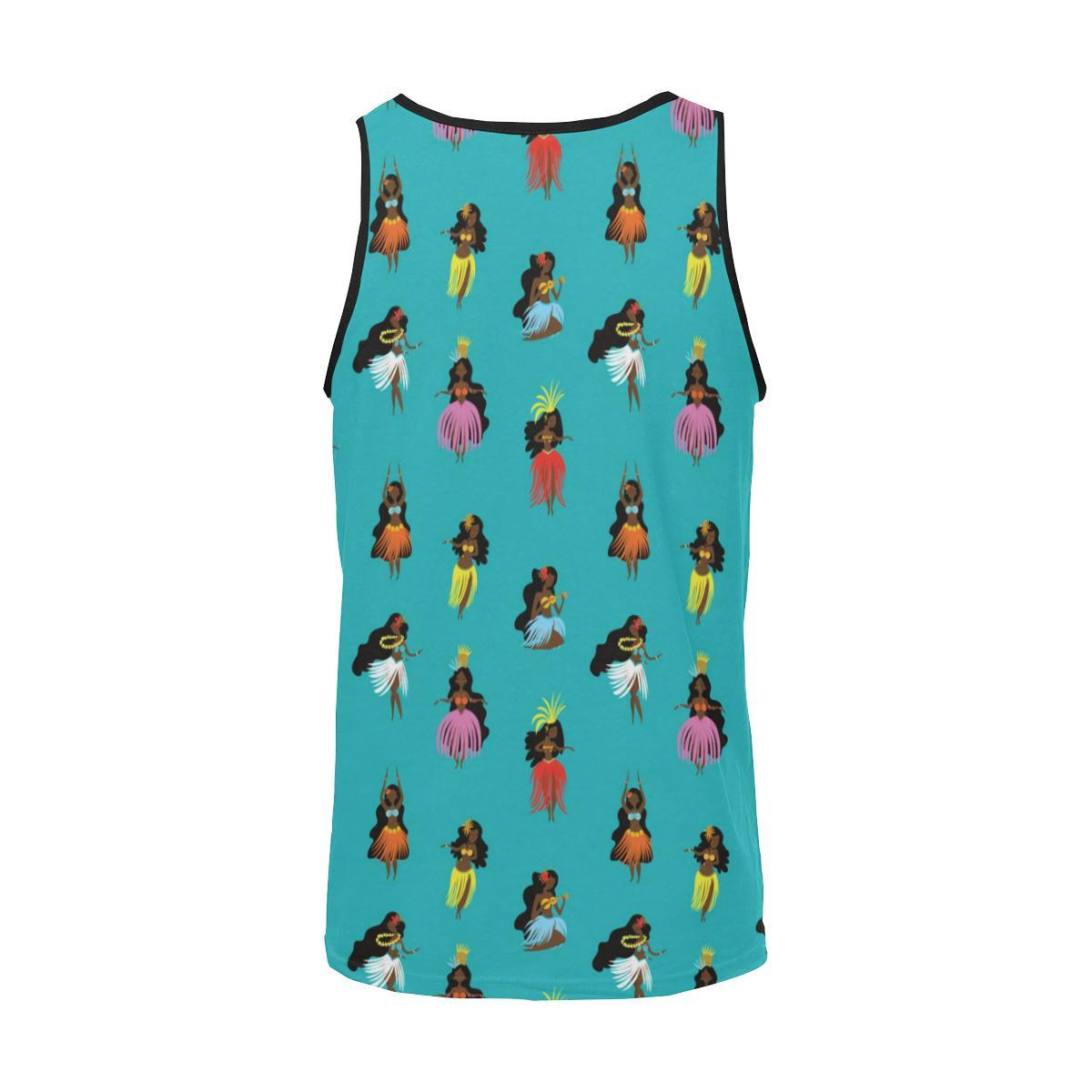 Aloha Hawaiian girl Dance Men Tank Top