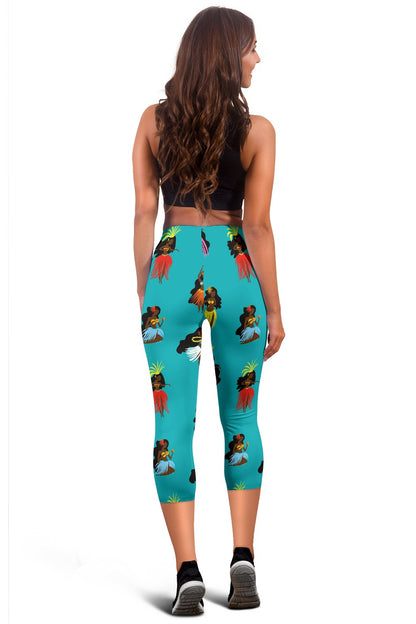 Aloha Hawaiian Girl Dance Women Capris