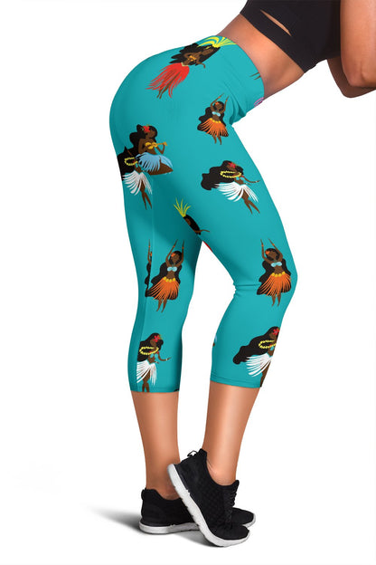 Aloha Hawaiian Girl Dance Women Capris