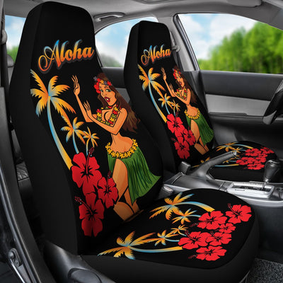 Aloha Hawaiian Girl Universal Fit Car Seat Covers
