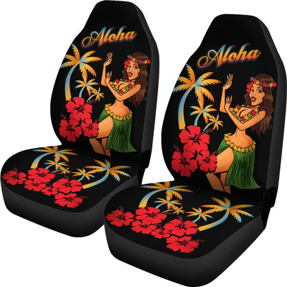 Aloha Hawaiian Girl Universal Fit Car Seat Covers
