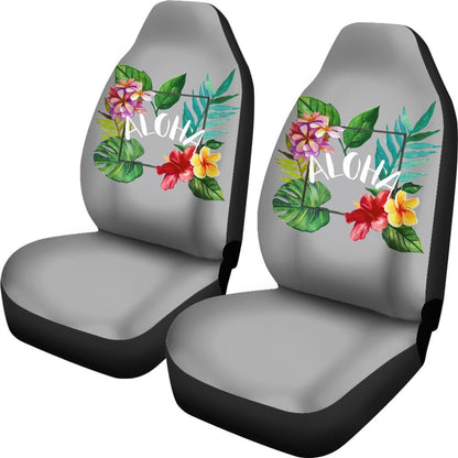 Aloha Hawaiian tropical flower Universal Fit Car Seat Covers
