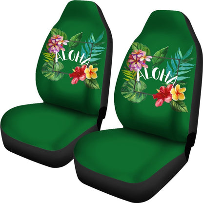 Aloha Hawaiian tropical flower Universal Fit Car Seat Covers