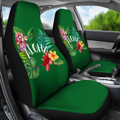 Aloha Hawaiian tropical flower Universal Fit Car Seat Covers