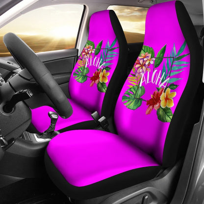 Aloha Hawaiian tropical flower Universal Fit Car Seat Covers