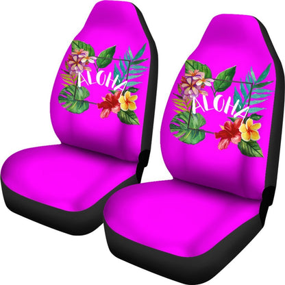 Aloha Hawaiian tropical flower Universal Fit Car Seat Covers