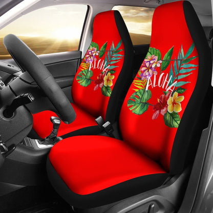 Aloha Hawaiian tropical flower Universal Fit Car Seat Covers