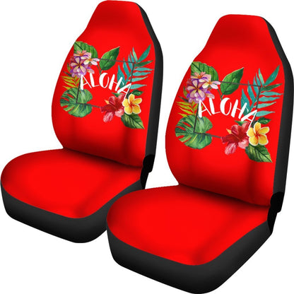 Aloha Hawaiian tropical flower Universal Fit Car Seat Covers