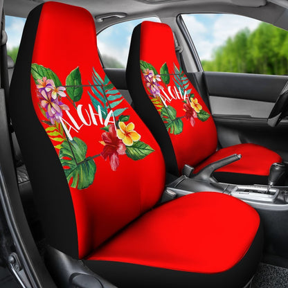 Aloha Hawaiian tropical flower Universal Fit Car Seat Covers