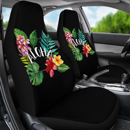 Aloha Hawaiian tropical flower Universal Fit Car Seat Covers