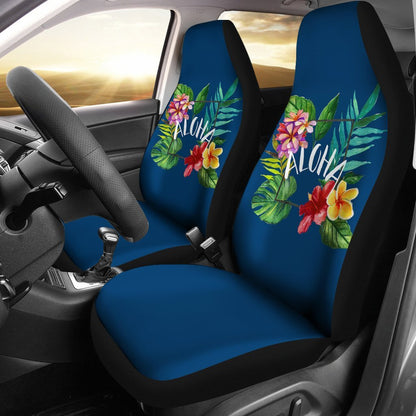 Aloha Hawaiian tropical flower Universal Fit Car Seat Covers
