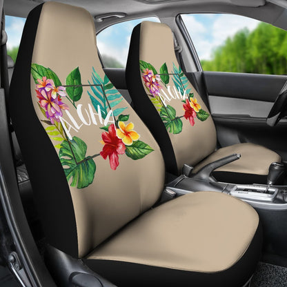 Aloha Hawaiian tropical flower Universal Fit Car Seat Covers