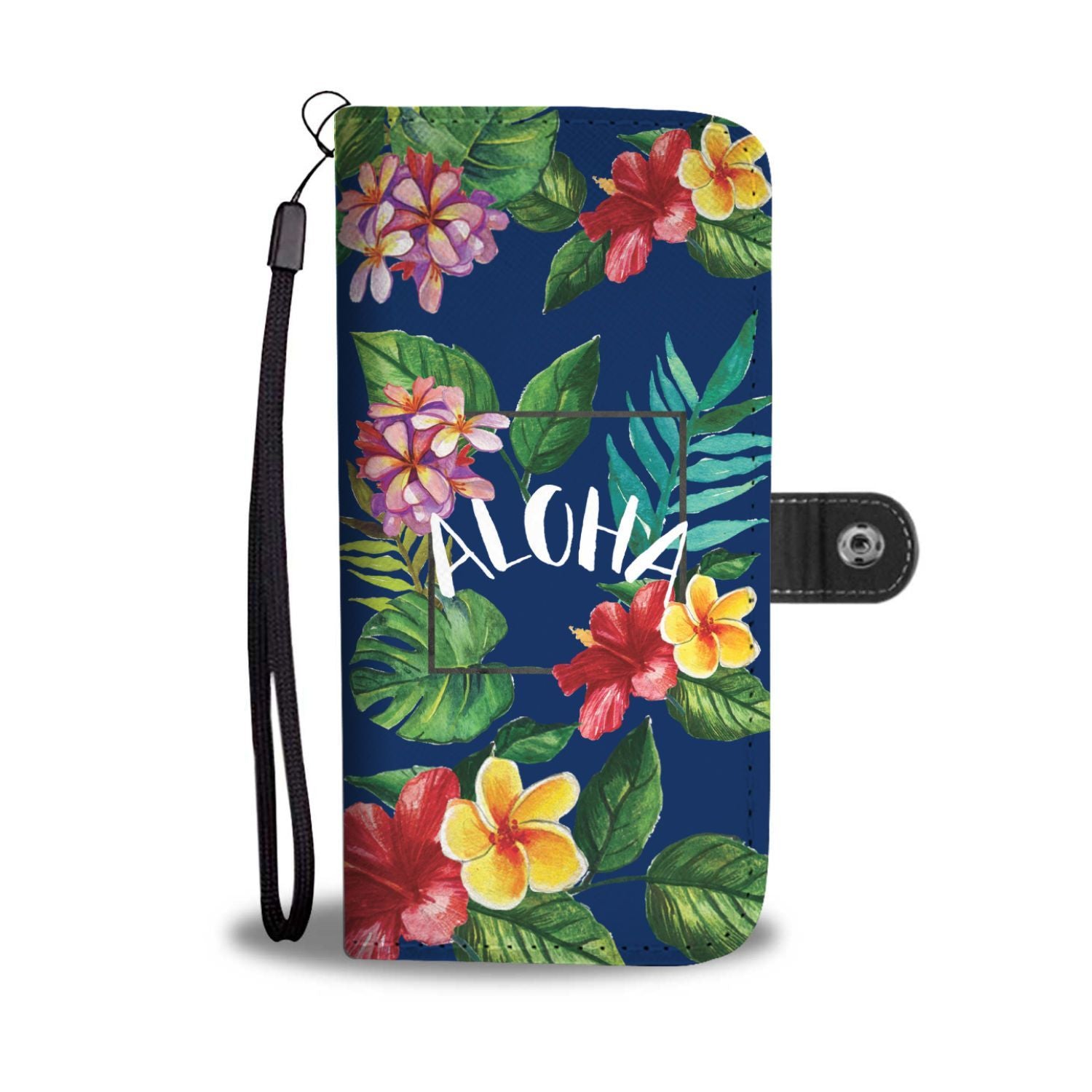 Aloha hibiscus Hawaii flower Wallet Phone Case