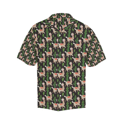 Alpaca Cactus Design Themed Print Hawaiian Shirt-JORJUNE.COM