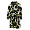 Alpaca Cactus Pattern Print Design 07 Men Bathrobe-JORJUNE.COM