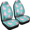 Alpaca Cartoon Design Themed Print Universal Fit Car Seat Covers