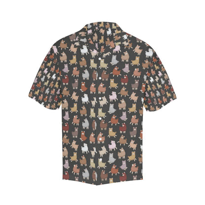 Alpaca Cute Design Themed Print Hawaiian Shirt-JORJUNE.COM