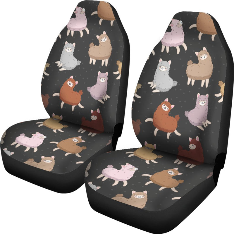 Alpaca Cute Design Themed Print Universal Fit Car Seat Covers