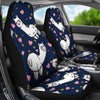 Alpaca Heart Star Design Themed Print Universal Fit Car Seat Covers