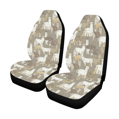 Alpaca Pattern Print Design 01 Car Seat Covers (Set of 2)-JORJUNE.COM