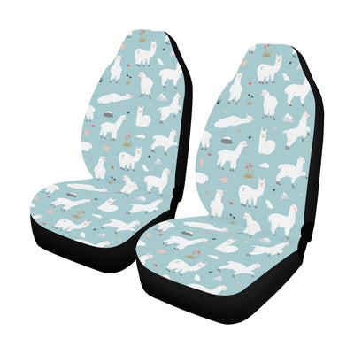 Alpaca Pattern Print Design 02 Car Seat Covers (Set of 2)-JORJUNE.COM