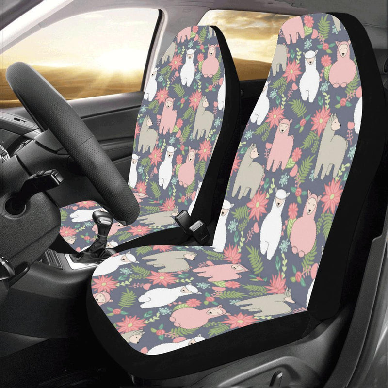 Alpaca Pattern Print Design 03 Car Seat Covers (Set of 2)-JORJUNE.COM