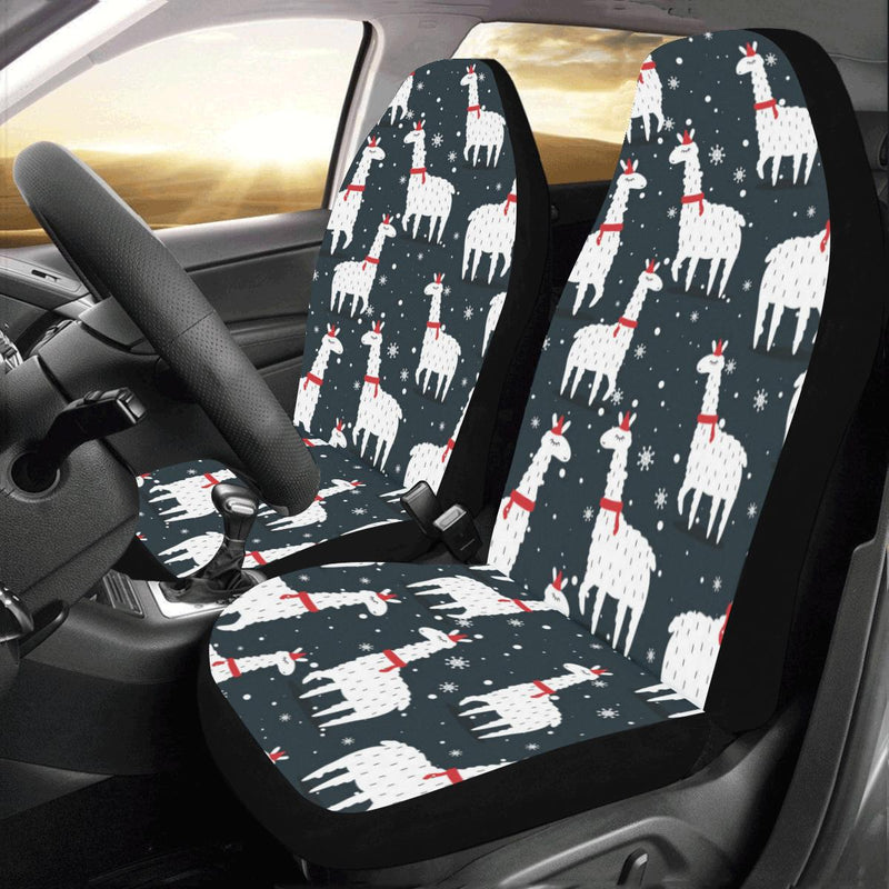 Alpaca Pattern Print Design 04 Car Seat Covers (Set of 2)-JORJUNE.COM