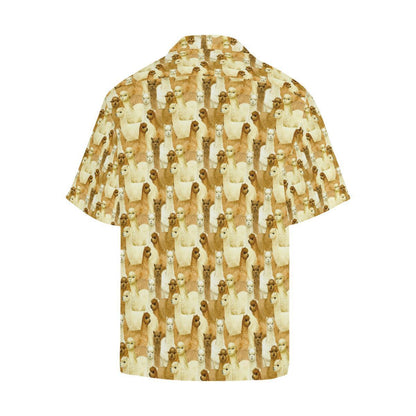 Alpaca Watercolor Design Themed Print Hawaiian Shirt-JORJUNE.COM