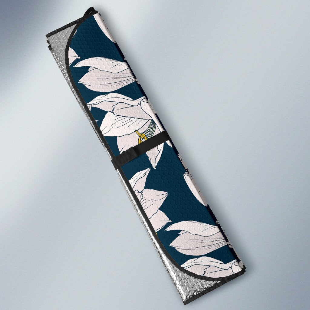 Amaryllis Pattern Print Design 01 Car Sun Shade-JORJUNE.COM
