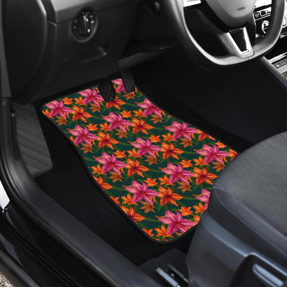 Amaryllis Pattern Print Design AL01 Car Floor Mats-JorJune