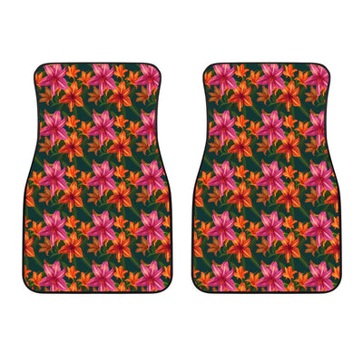 Amaryllis Pattern Print Design AL01 Car Floor Mats-JorJune
