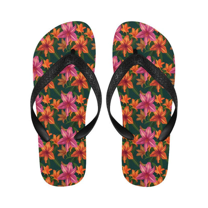 Amaryllis Pattern Print Design AL01 Flip Flops-JorJune