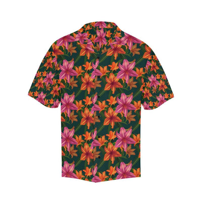 Amaryllis Pattern Print Design AL01 Men Hawaiian Shirt-JorJune
