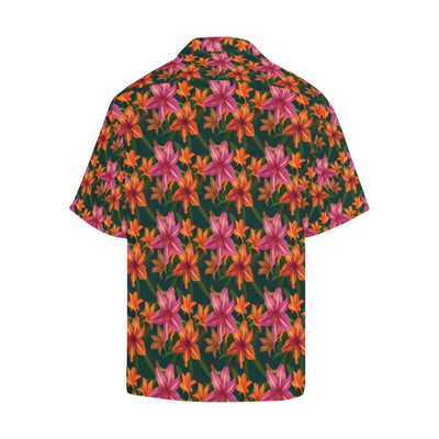 Amaryllis Pattern Print Design AL01 Men Hawaiian Shirt-JorJune