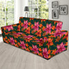 Amaryllis Pattern Print Design AL01 Sofa Slipcover-JORJUNE.COM