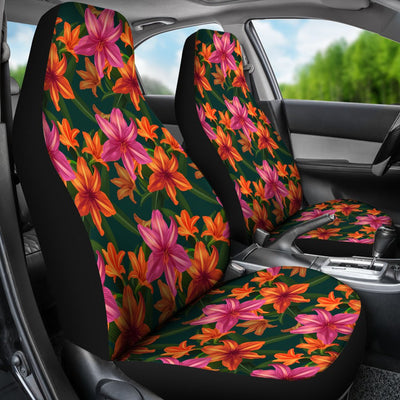 Amaryllis Pattern Print Design AL01 Universal Fit Car Seat Covers