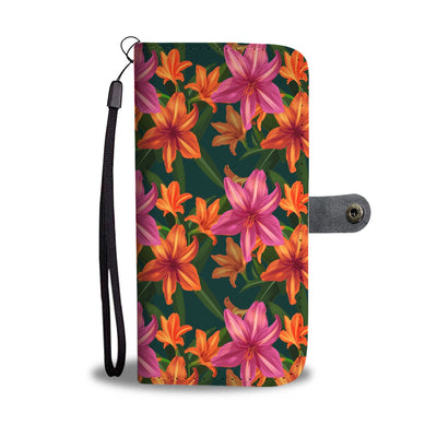 Amaryllis Pattern Print Design AL01 Wallet Phone Case