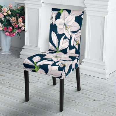 Amaryllis Pattern Print Design AL02 Dining Chair Slipcover-JORJUNE.COM