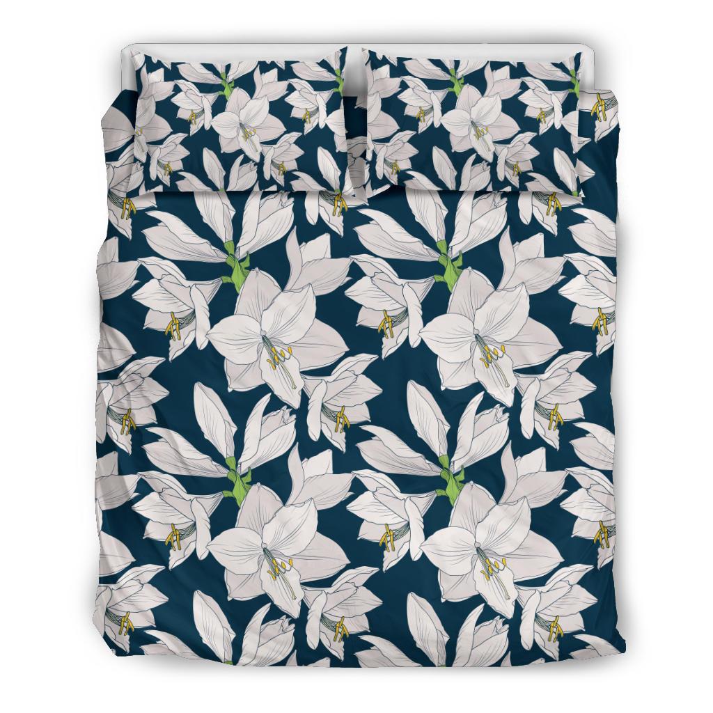 Amaryllis Pattern Print Design AL02 Duvet Cover Bedding Set-JORJUNE.COM