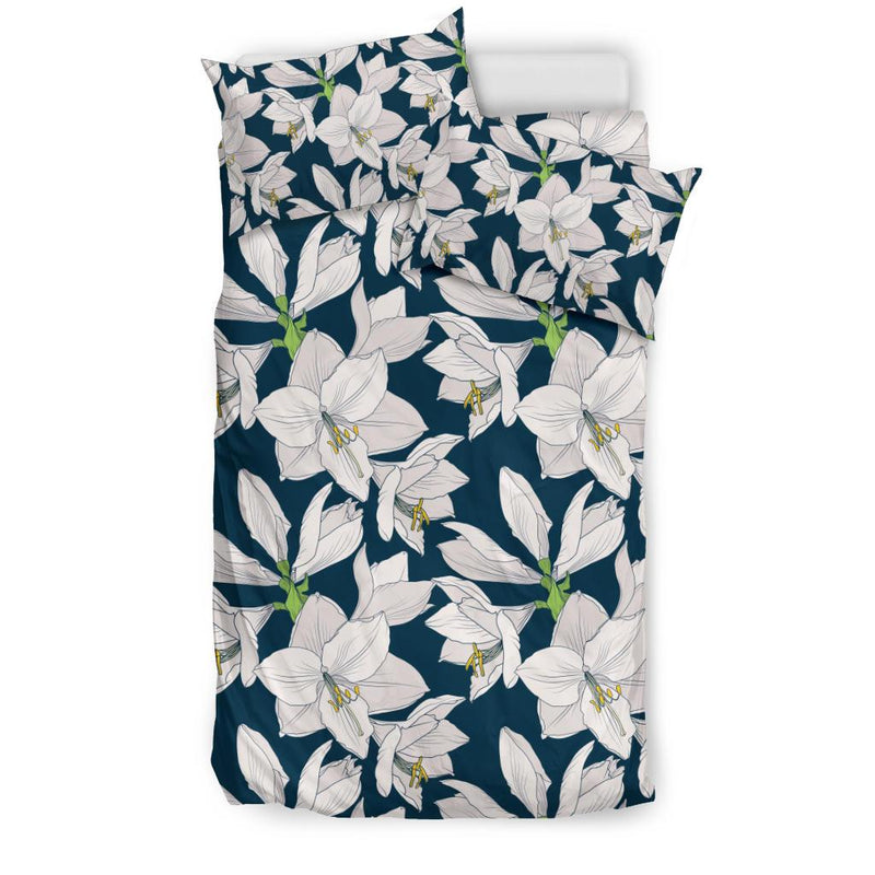 Amaryllis Pattern Print Design AL02 Duvet Cover Bedding Set-JORJUNE.COM