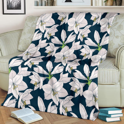 Amaryllis Pattern Print Design AL02 Fleece Blankete