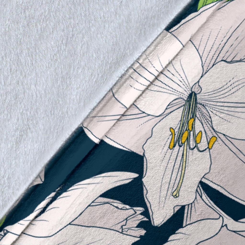Amaryllis Pattern Print Design AL02 Fleece Blankete