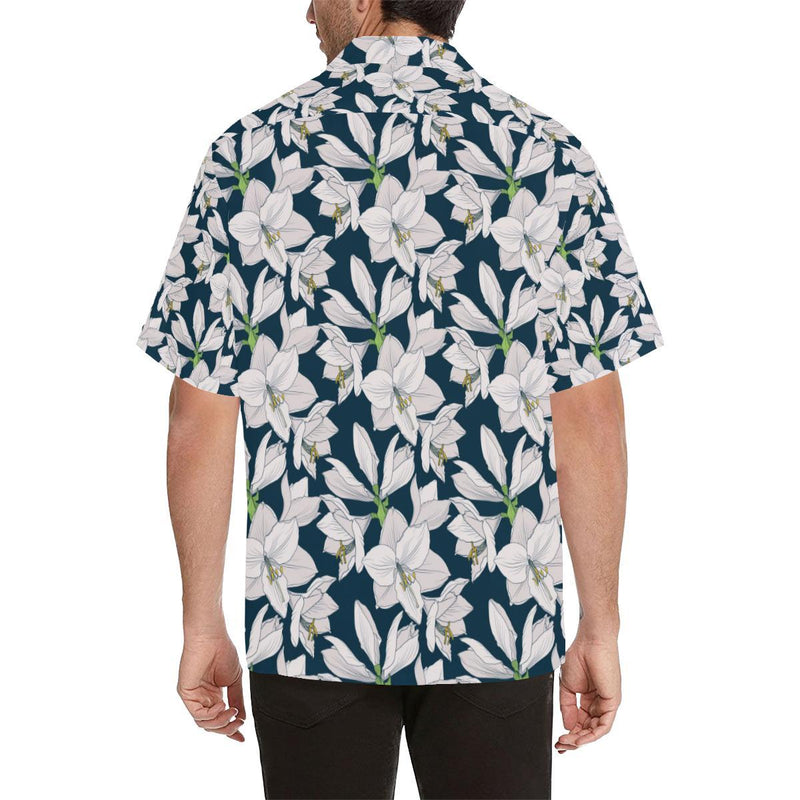 Amaryllis Pattern Print Design AL02 Men Hawaiian Shirt-JorJune