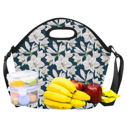 Amaryllis Pattern Print Design AL02 Neoprene Lunch Bag-JorJune