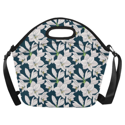 Amaryllis Pattern Print Design AL02 Neoprene Lunch Bag-JorJune