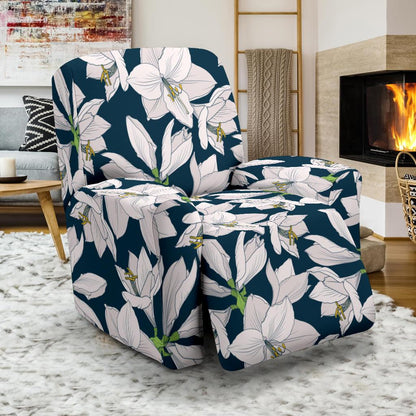 Amaryllis Pattern Print Design AL02 Recliner Slipcover-JORJUNE.COM