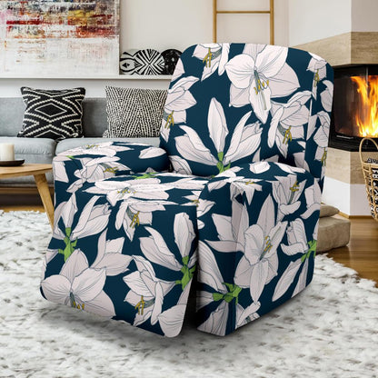 Amaryllis Pattern Print Design AL02 Recliner Slipcover-JORJUNE.COM