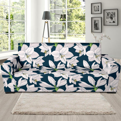 Amaryllis Pattern Print Design AL02 Sofa Slipcover-JORJUNE.COM