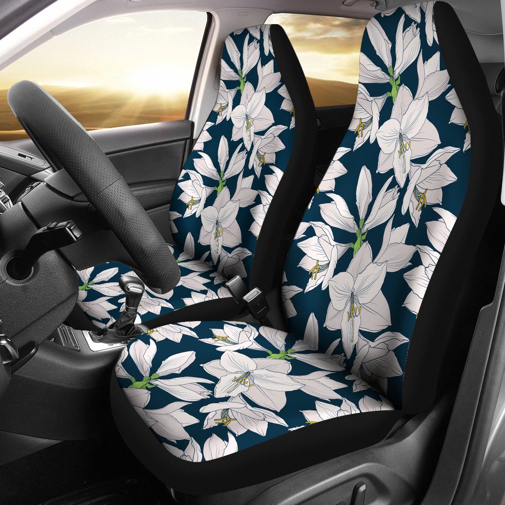 Amaryllis Pattern Print Design AL02 Universal Fit Car Seat Covers