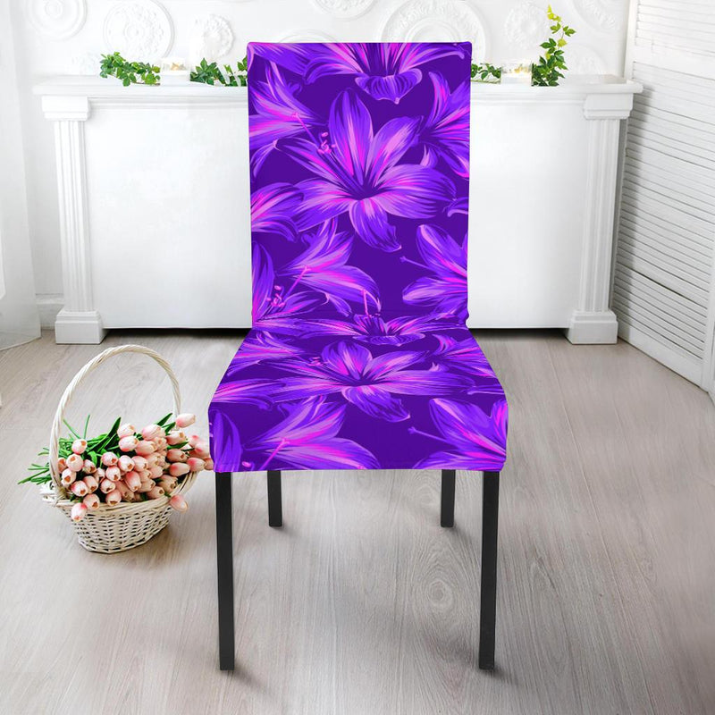 Amaryllis Pattern Print Design AL03 Dining Chair Slipcover-JORJUNE.COM